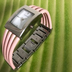 Playboy Pink Leather Watch Quartz Analog 19.5cm